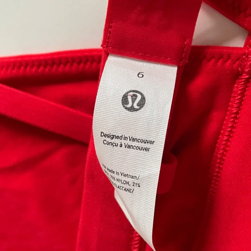 Lululemon Triangle Bralette Soft Nulu Red Wireless Non-Padded Bra
